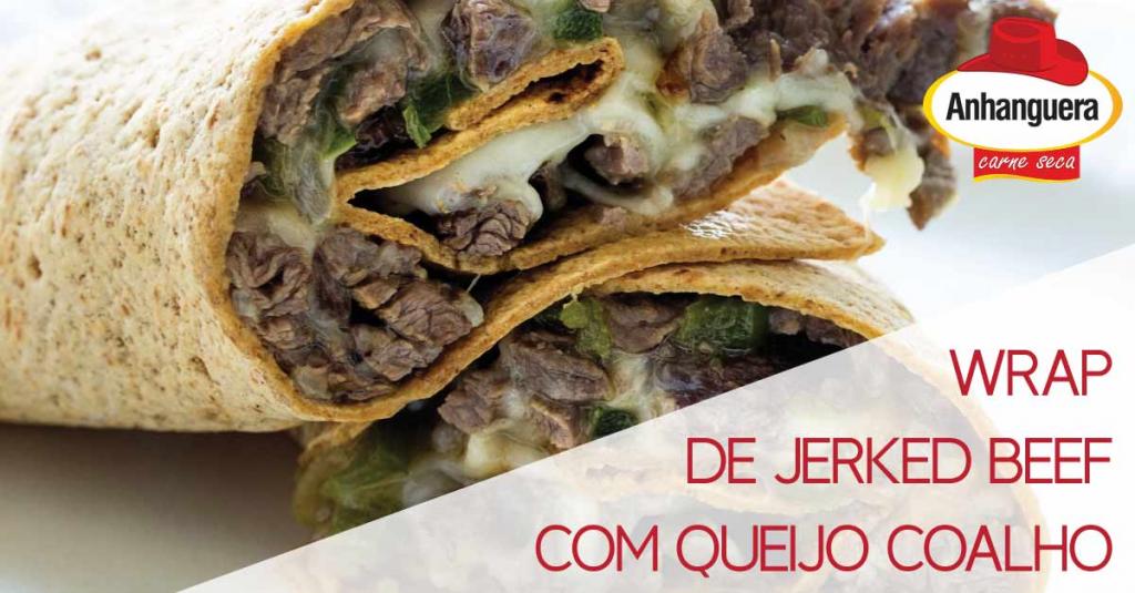 Wrap Jerked Beef com Queijo Coalho - Anhanguera Charque Jerked Beef Jaba