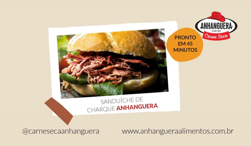 Sanduíche de charque Anhanguera
